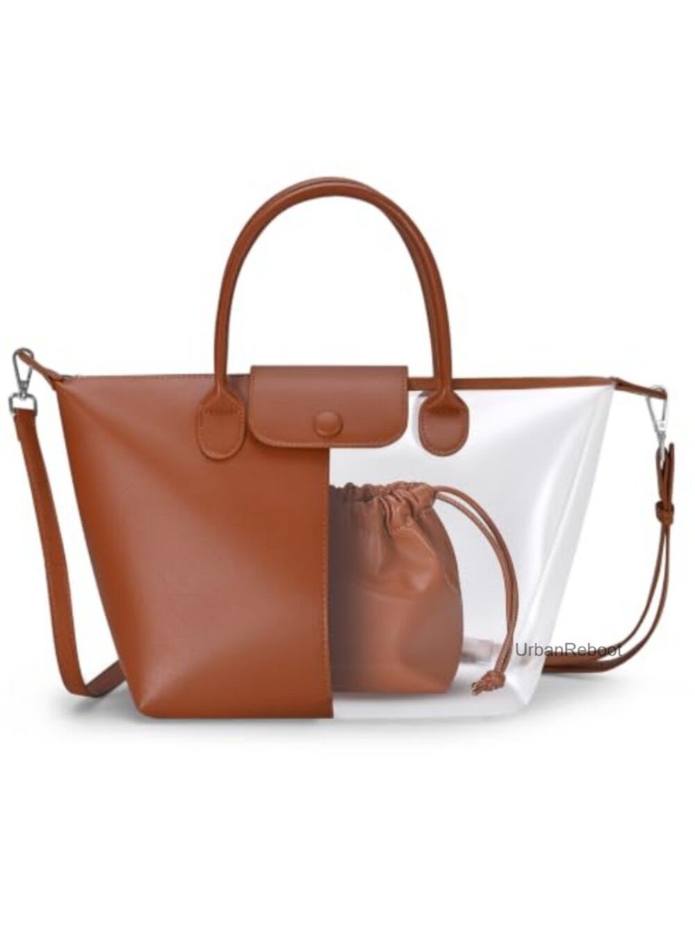 Quilted Convertible Tote Handbag Crossbody Shoulder Bag Zippered Work Travel